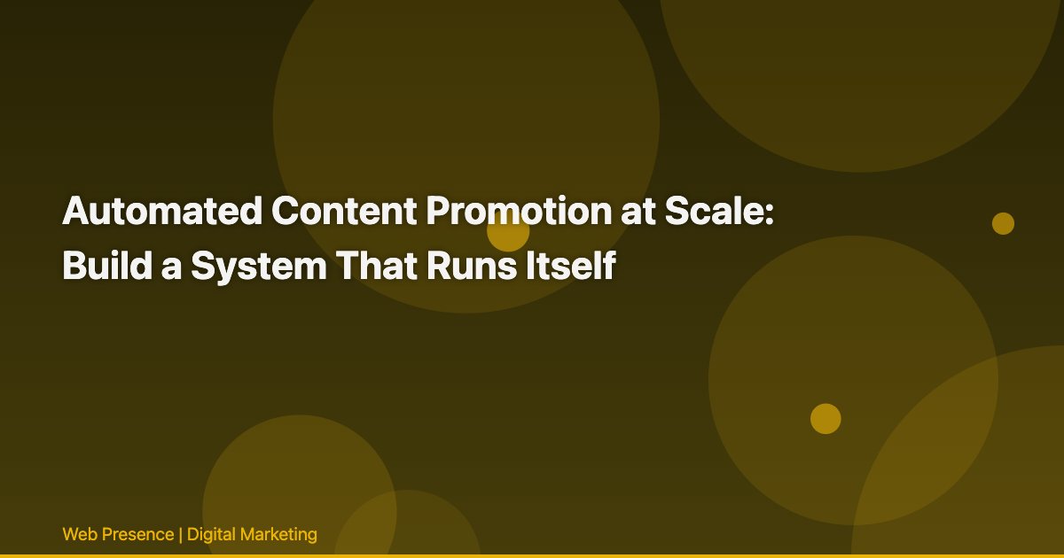 Automated Content Promotion at Scale: Build a System That Runs Itself