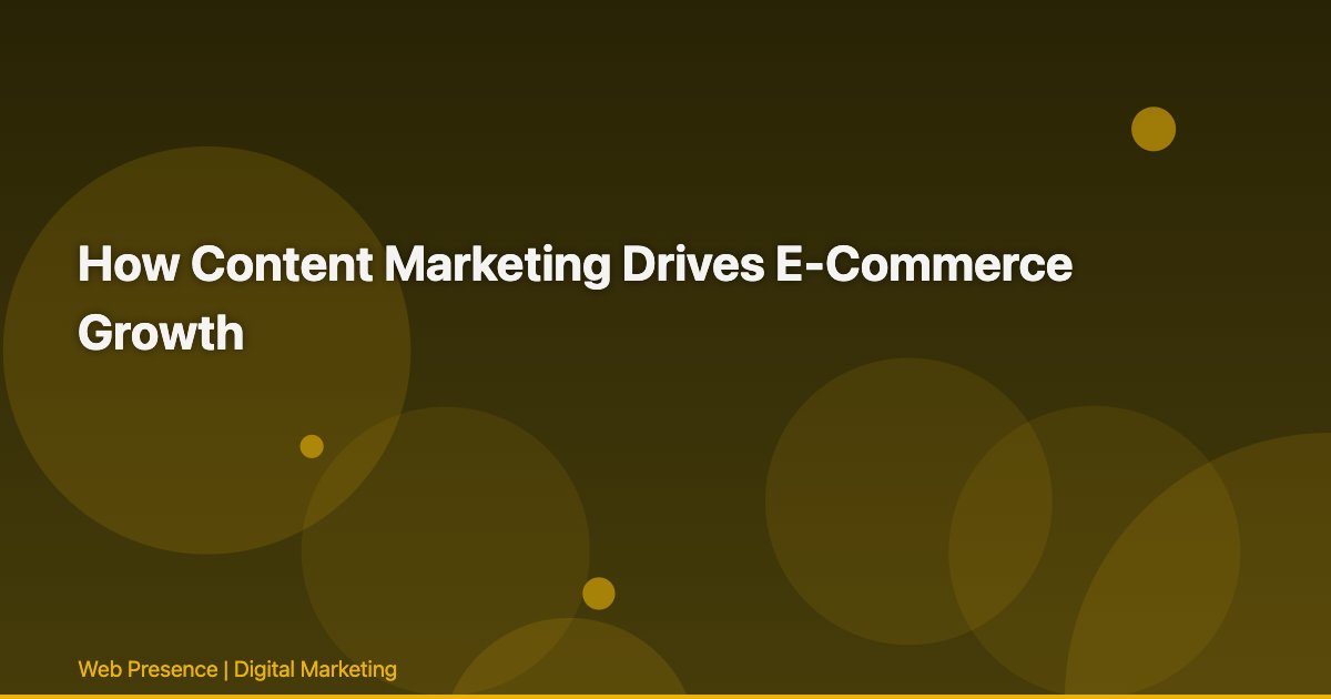 How Content Marketing Drives E-Commerce Growth