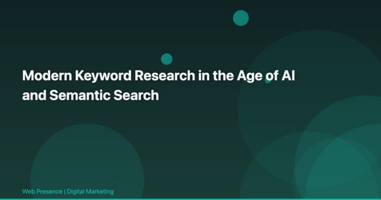 Modern Keyword Research in the Age of AI and Semantic Search